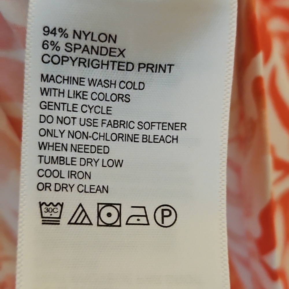 Tommy Bahama Island Zone Coral and White Printed Athletic Tank Top - Picture 4 of 14